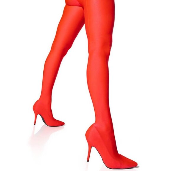AZALEA WANG " STAY SEXY " STILETTO BOOT PANT IN RED STRETCH ( BRAND NEW !) - Picture 5 of 10